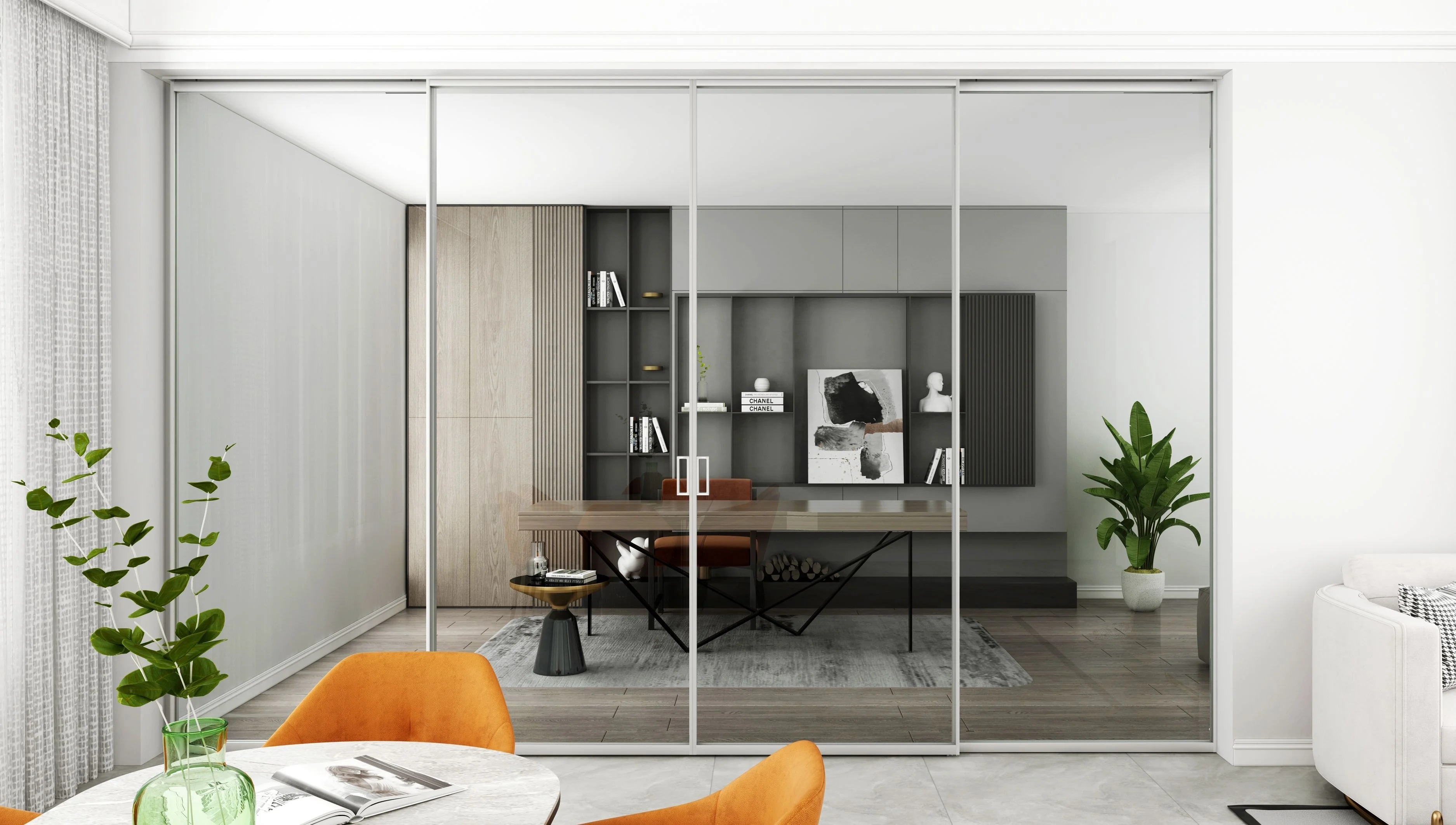 Minimally Framed Sliding Glass Doors, Floor-to-Ceiling Sliding Glass Doors Slim Frame Aluminium Sliding Doors