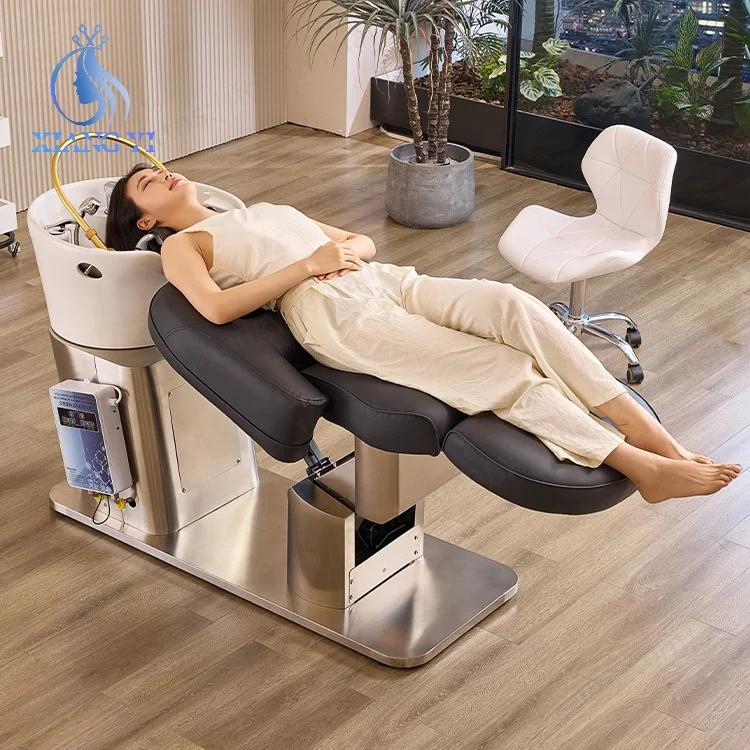 Beauty Salon Electric Lifting Hair Washing Thai Massage Chair Head Spa Shampoo Bed