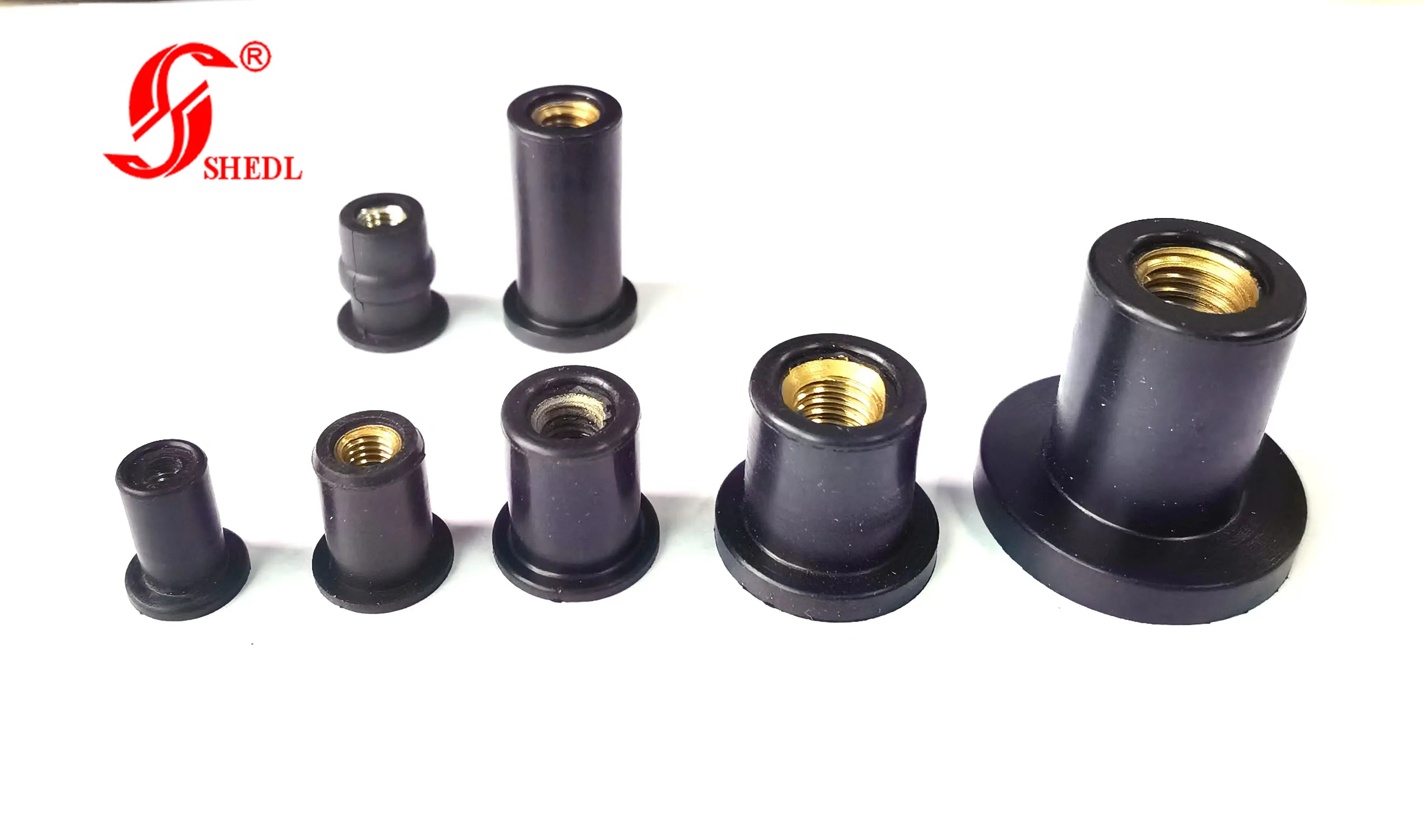 Заводская цена EPDM Rivenut Латунная вставка резиновая скругленная Заклепка гайка M4 M5 M6