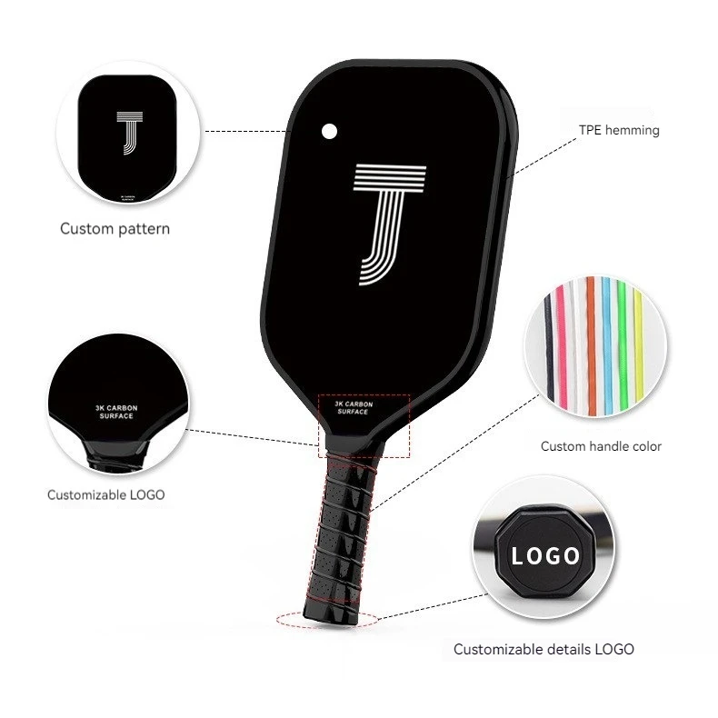 OEM ODM manufacturer usapa approved custom offensive competitive glass carbon fiber pickleball paddles set