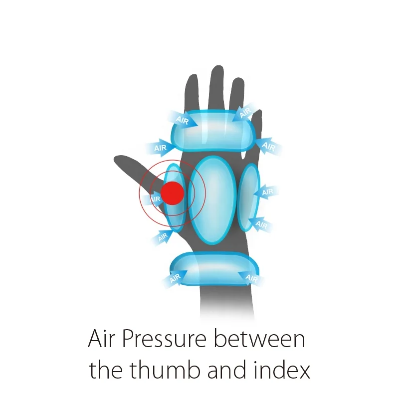 2023 best seller factory Air Compression Palm&Wrist&Hand Massager with Vibration and Heating with cheap price