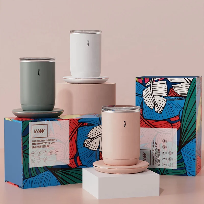 2021 new magnetic automatic stirrer heating mug warmer with heater