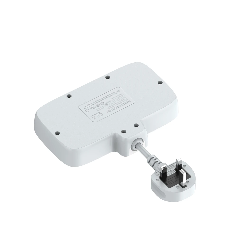 LDNIO SK2492 White UK Plug Extension Strip with 4 USB 2AC Ports Independent Switch Electric Home Wall Charger Socket Outlet