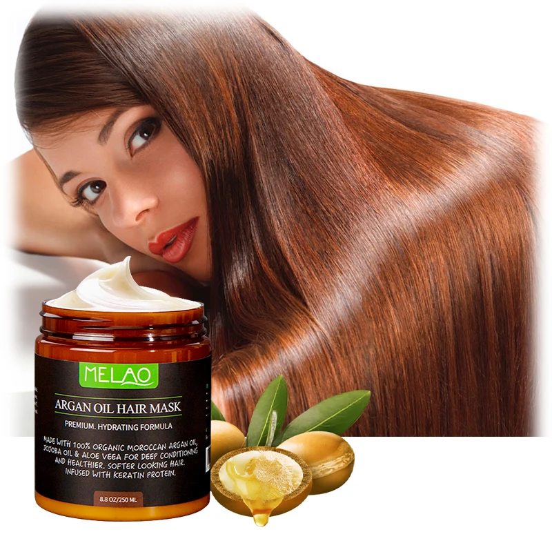 OEM Private Label Hair Care Treatment Masque Keratin Organic Collagen Hydrating Nourishing Repair Morocco Argan Oil Hair Mask