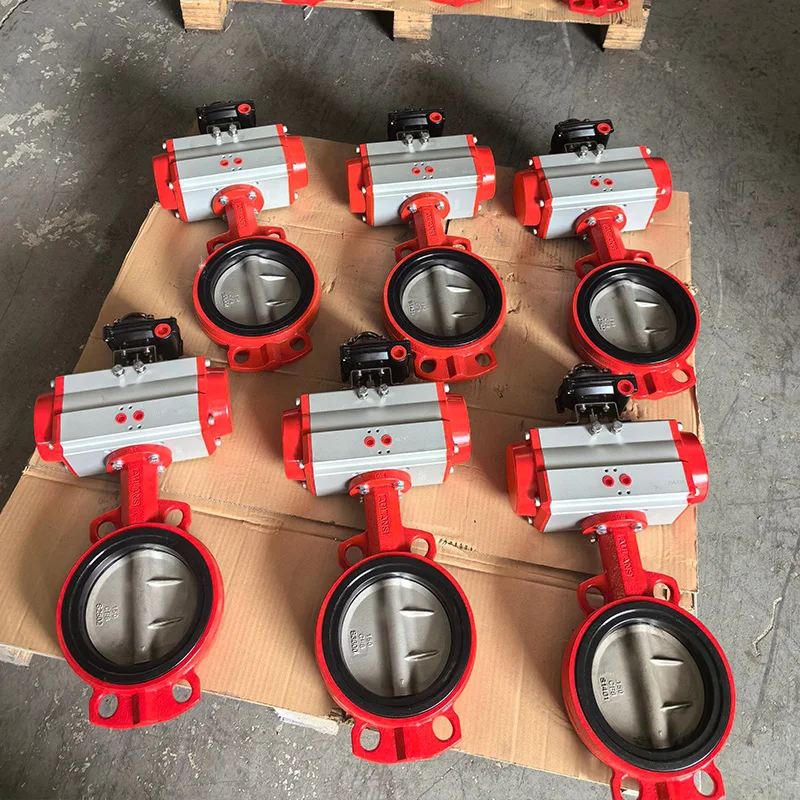 4 Inch Manual Wafer Lug Type Ductile Iron Nickel Plated Pinless Butterfly Valve with Handle Lever