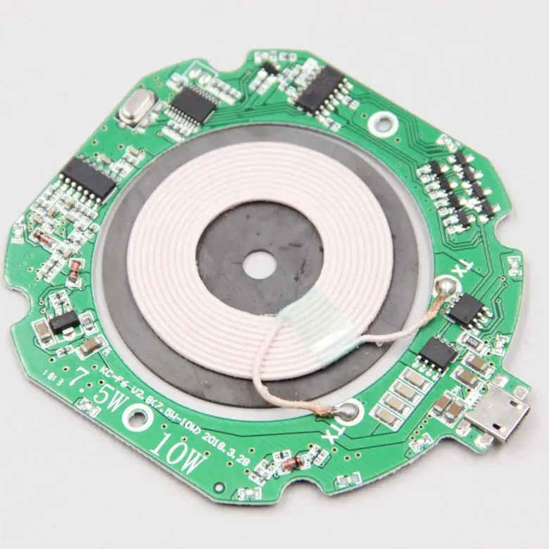 Power bank PCB 3 coil qi wireless charger transmitter electronics board PCBA assembly 10w circuit PCB