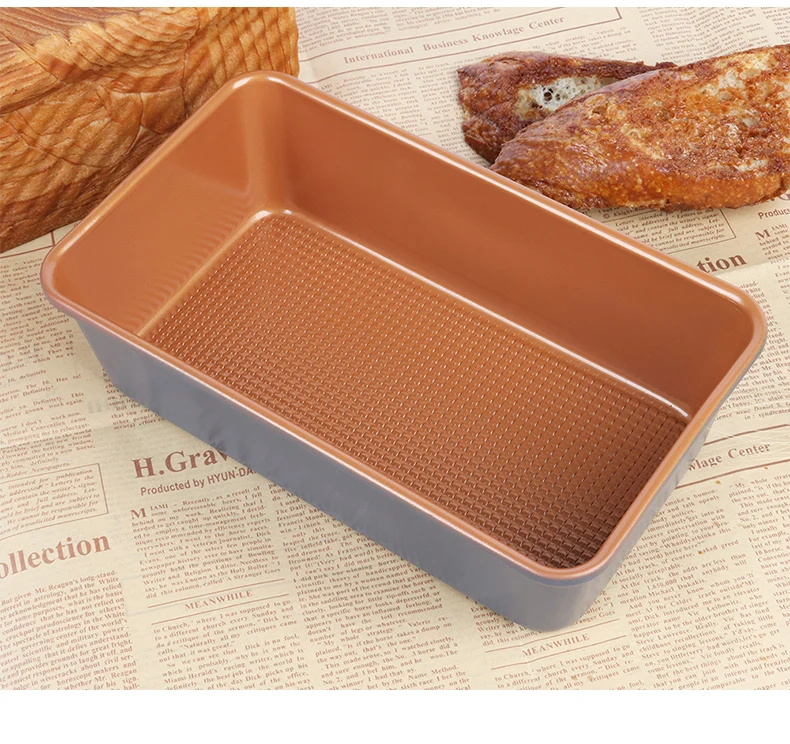 6pcs/set Copper Non Stick Brownie Cake Baking Pan Carbon Steel Bakeware For Oven Baking Brownie Maker Cooking Desserts