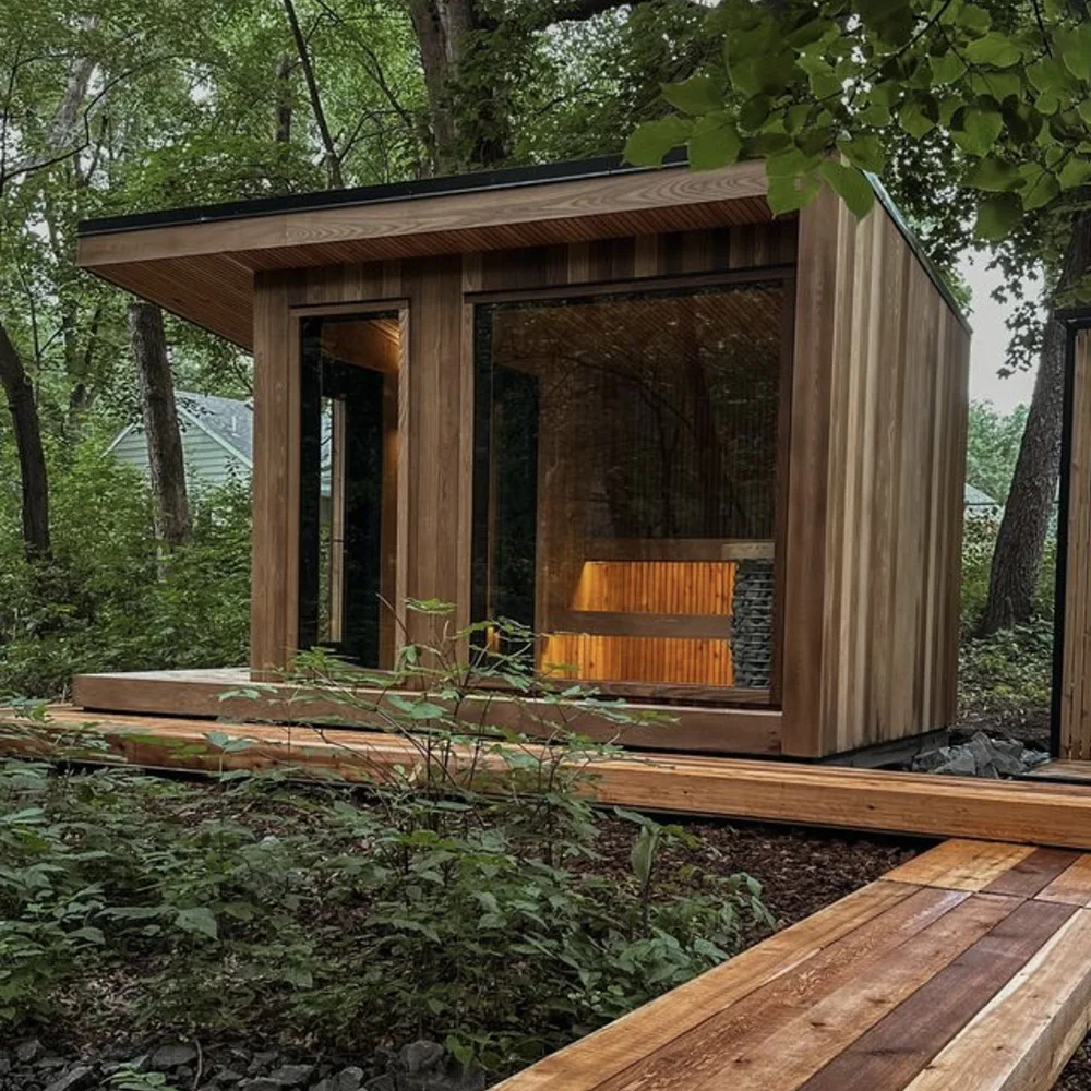 Sale of plant modern family outdoor shower sauna room