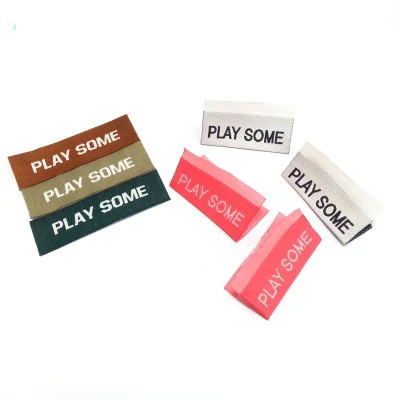 Оптовая продажа, высококачественные тканые этикетки для одежды, бирки на заказ, модная этикетка, тканевый логотип для одежды