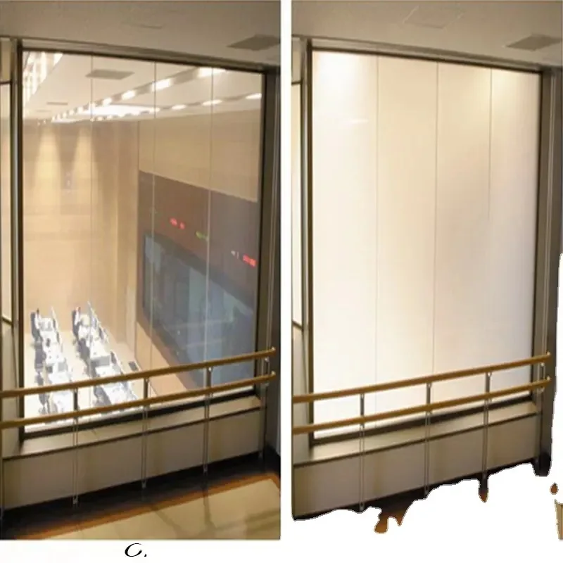 LAUFEN PDLC Smart Film Smart Building Glass Switchable Privacy Window Price Glass Color Changing Self Adhesive Switchable Glass