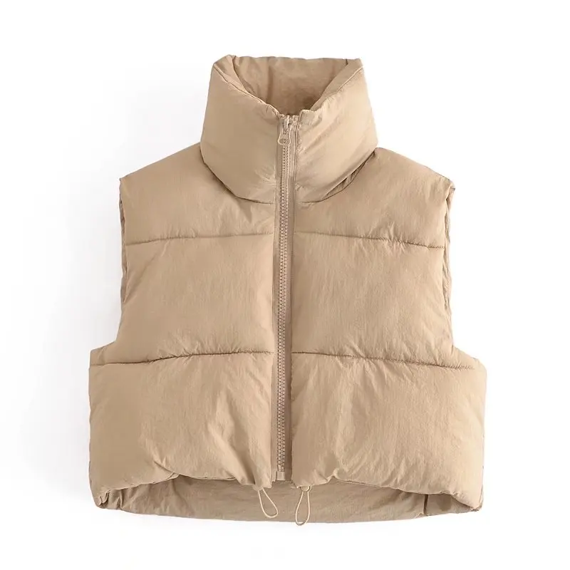 Proper Price Top Quality Cheap 2021 Black Cropped Puffer Winter Women