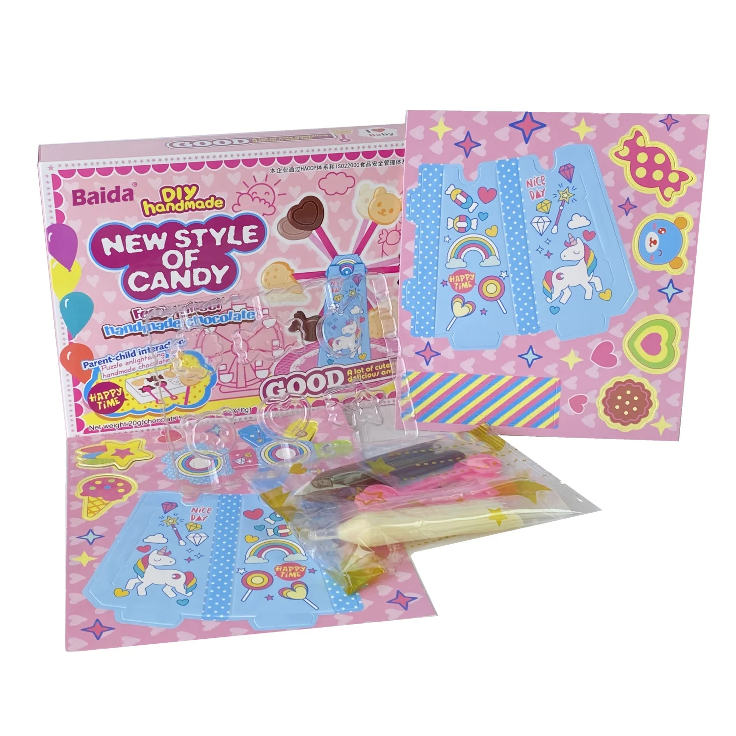 20g Baida Cute funny Diy handmade Chocolate candy with ferris wheel