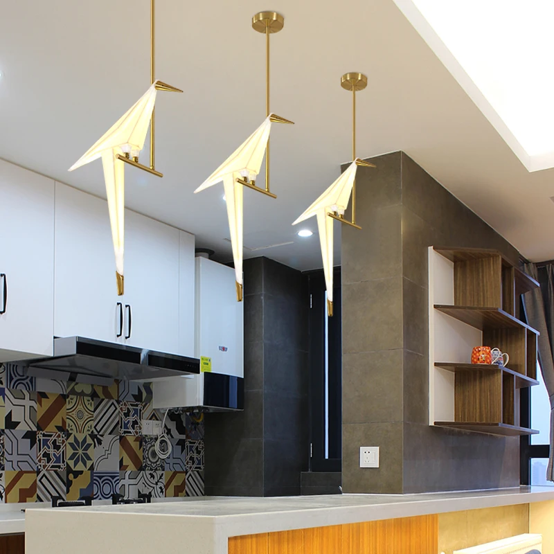 Industrial style Nordic  chandelier lighting  home decor Restaurant lamp dining room Nordic bedside simple bird pendant light