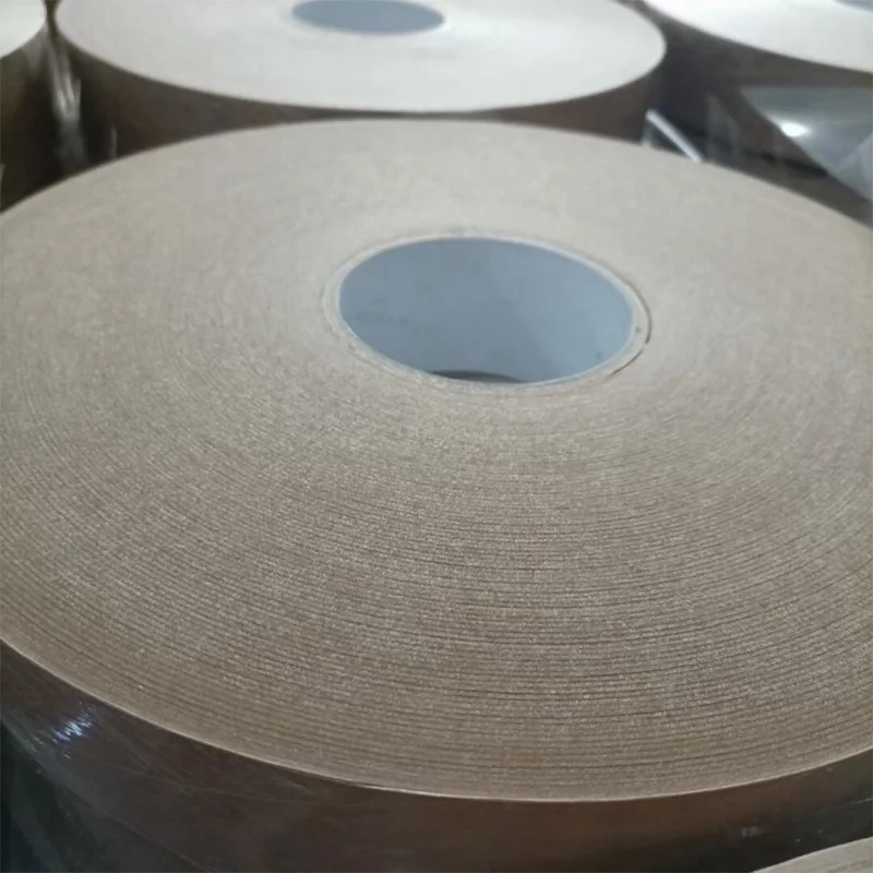 Custom Big Roll Size Self Adhesive Kraft Tape Printed logo Kraft packing Tape for Automatic Kraft Paper Tape Sealing Machine