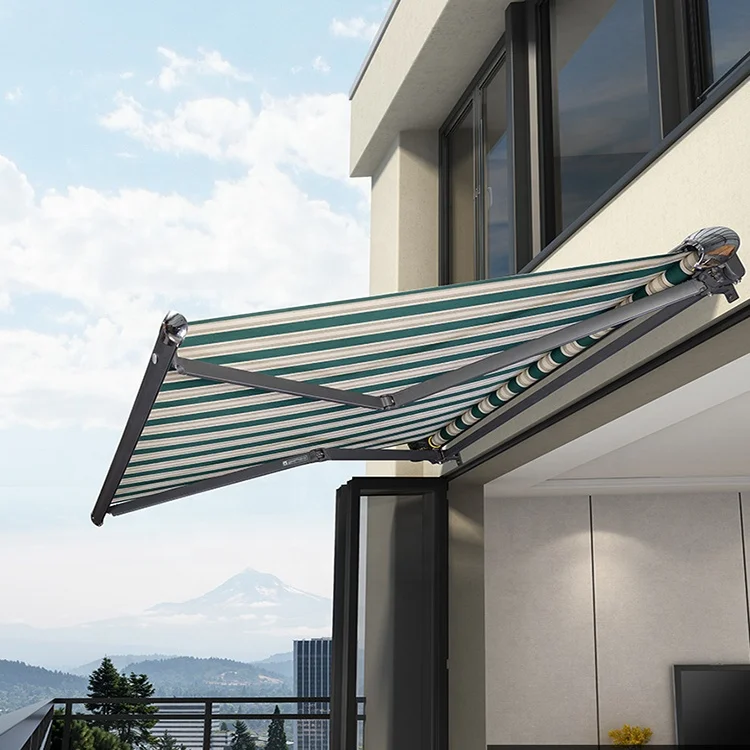 Life Time Resilient Polycarbonate Patio Balcony Awnings Cover Grey Metal Aluminum Frame Waterproof Customized Sail Outdoor Color
