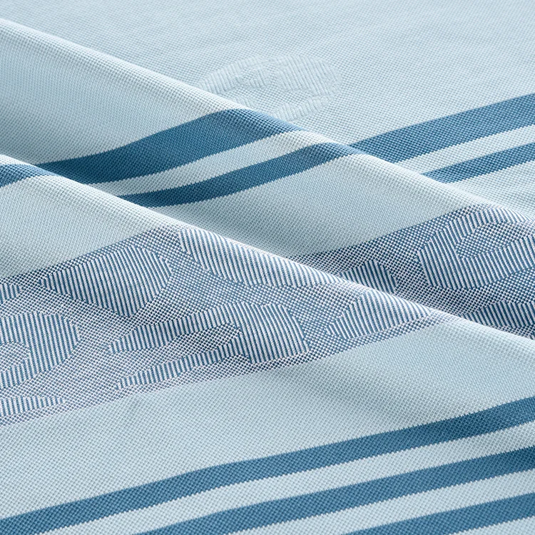 Oem Design Manufacturing Yarn Dyed Knit Fabric Manufacturer 95% Cotton 5% Spandex Polo Fabric