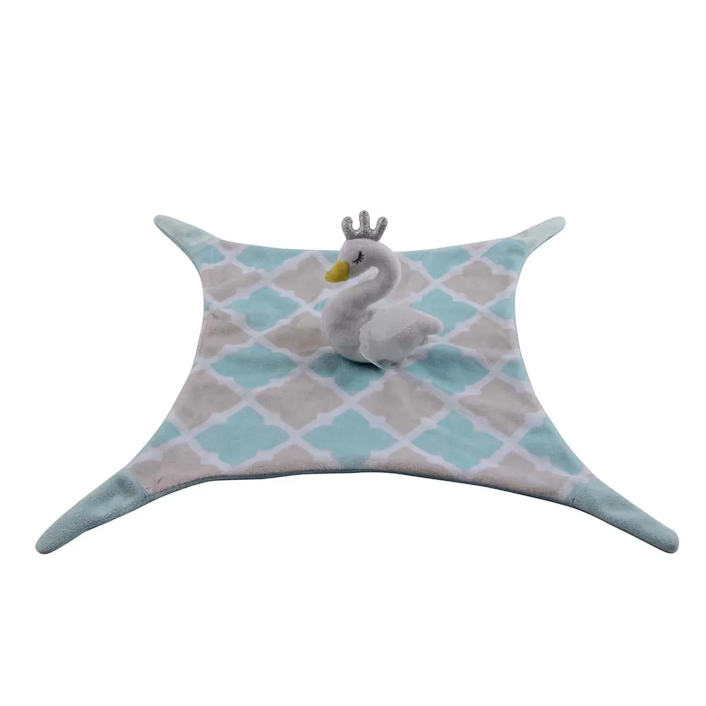
New design cheap grey animal plush blankie comforter rattle stuffed soft elephant baby towel baby crib comforter bedding sets 