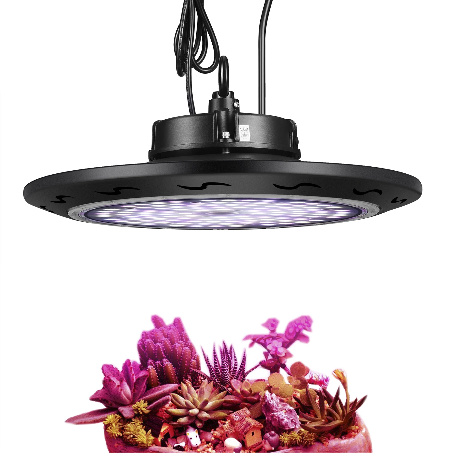 High effciency UFO 150W LED Grow Light Full Spectrum waterproof IP68 for Hydroponics Greenhouse Indoor Plant