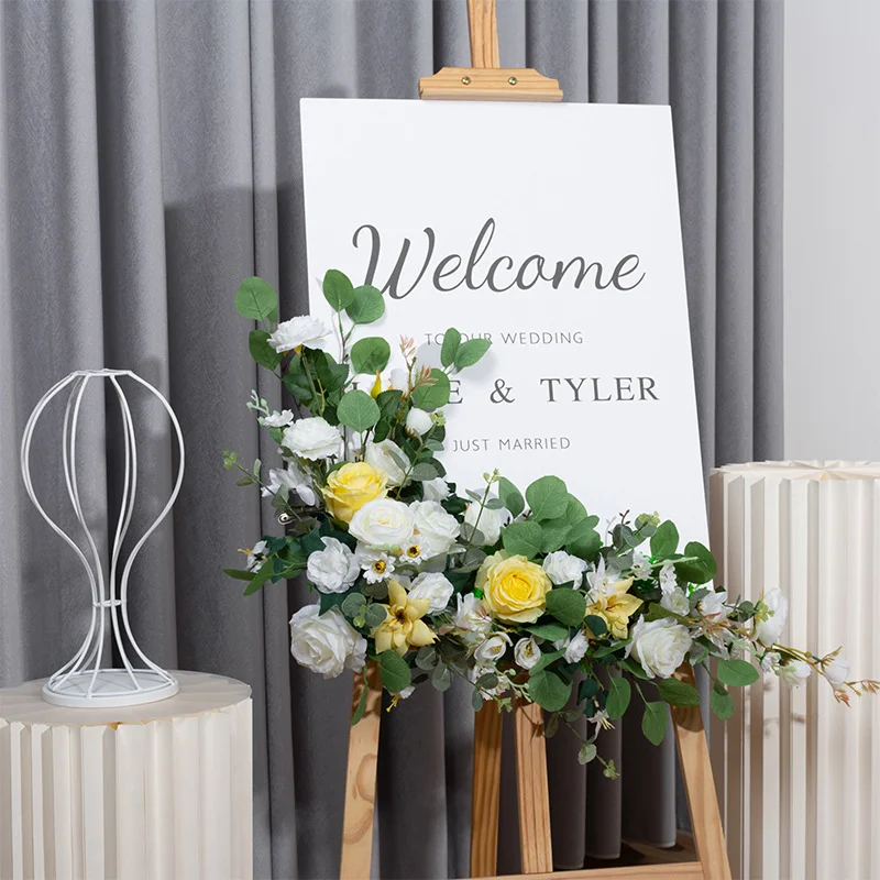New wedding flower shop opening exhibition hall decorative water brand flower window hotel welcome artificial flower