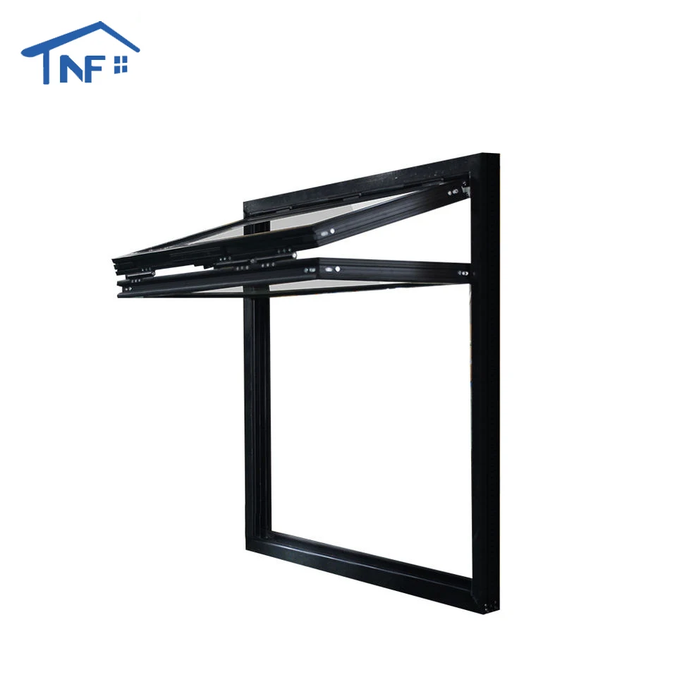 Aluminium Customize Kitchen Bi Fold Window Vertical Top Folding Glass Push Up Fold Up Windows