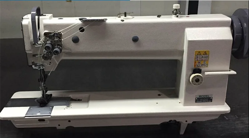 DT 4420HL-18 Double Needle Lockstitch Compound Feed Heavy Duty Walking foot Lockstitch Industrial Flat bed Sewing Machine
