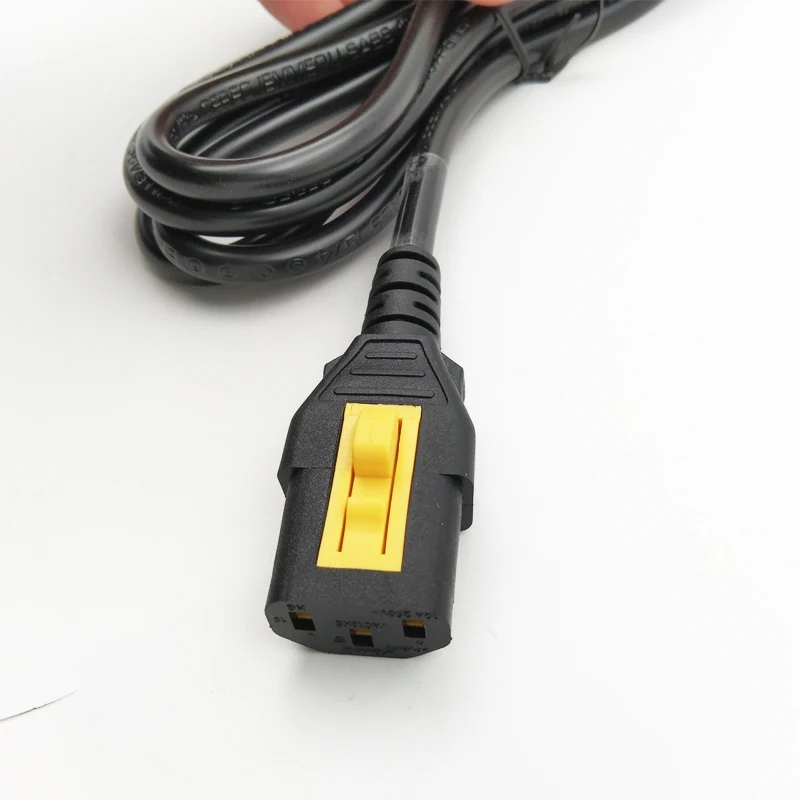 V-lock IEC C13 to V-lock IEC C14 secure power cord for PDU