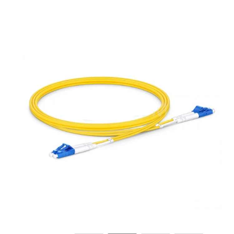Factory price LC/UPC-LC/UPC Duplex 2.0mm 9/125 singlemode 3M PVC yellow patch cord