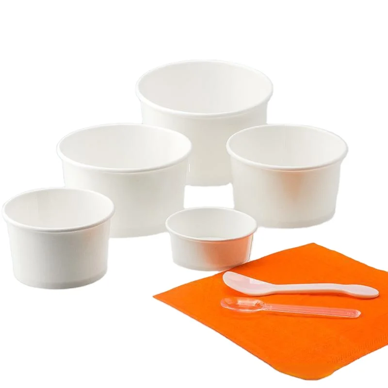 Стаканы для упаковки мороженого, биоразлагаемые кофейные одноразовые бумажные кофейные картонные чашки на вынос