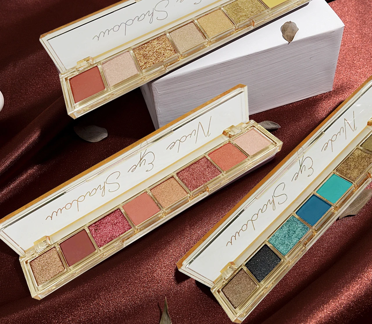 Прямоугольный многоцветный поддон для теней век с высокой пигментированной 8 видов цветов