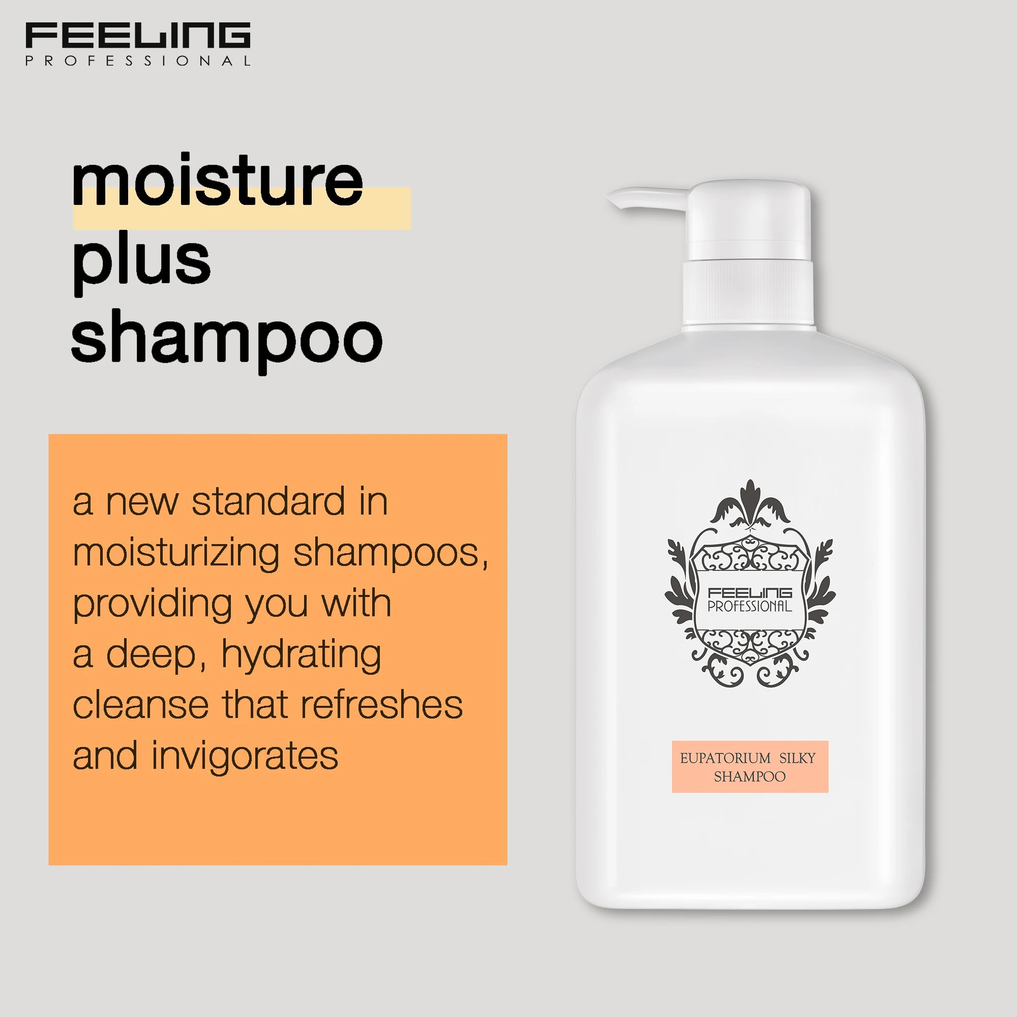 Feeling Extract Trehalose Succinic Acid Silicon Free Cruelty Free Damaged Hair Shampoo Pro-Hair Eupatorium Silky Shampoo 1000ml