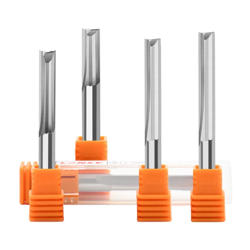 cnc carbide tools  Straight slot milling cutter wood router bits  woodworking double flute Straight endmill