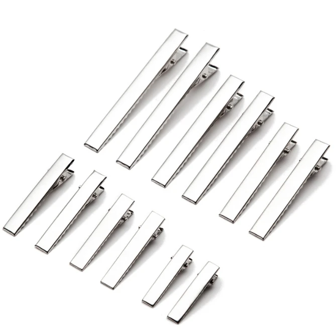 Gold Metal Stainless Steel Snaps Hairpin For Little Girls Duck Bill Alligator Hair Crocodile Clips