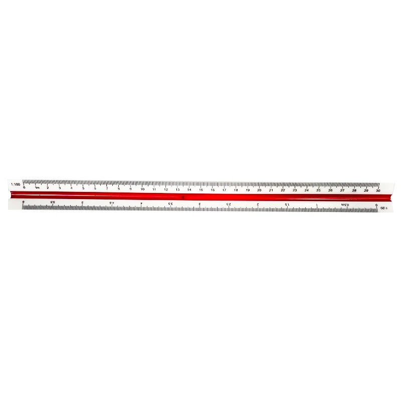 Customized Engineering Scale Drafting Ruler Metal Architect Scale Aluminum Triangular Ruler