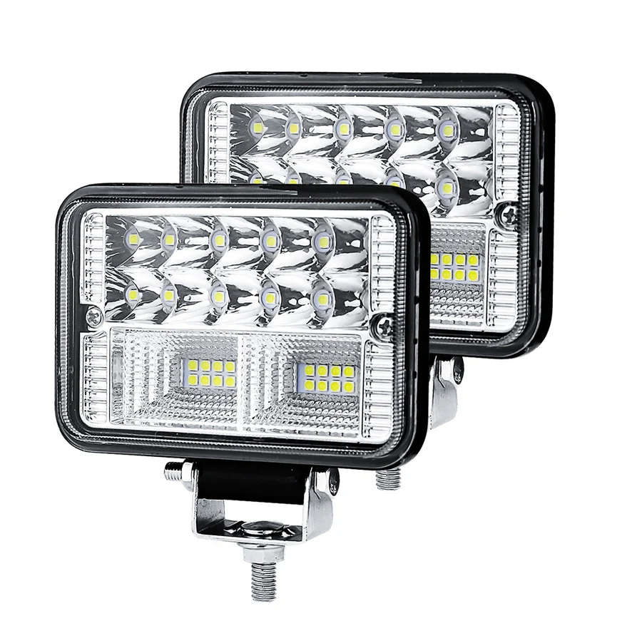 High Power 4 Inch 78W LED Work Light 12V 24V Flood Spot Lamp Square 4X4 Light For Off Road Car/Truck SUV Auto Vehicles