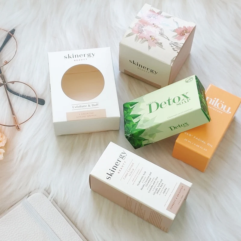 Costom printing luxury packaging cardboard store boxes for skin care products