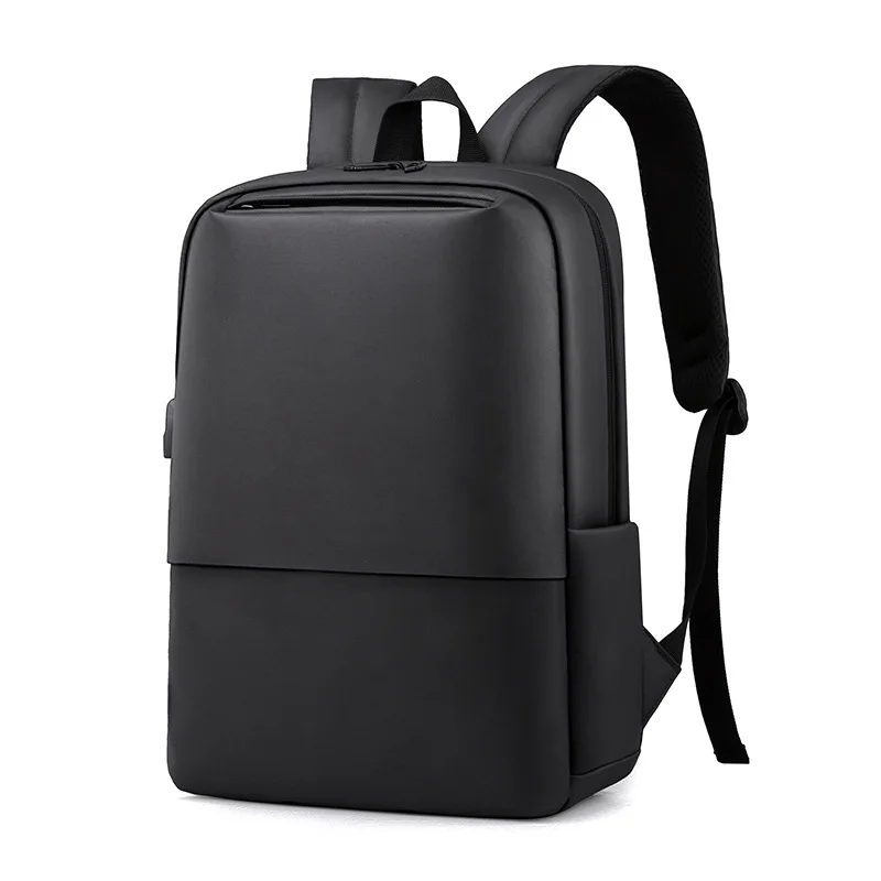 Waterproof Laptop Backpack Business Travel Backpack USB Charging Backpack Black Waterproof Bag Fashion Unisex Zipper Soft Handle