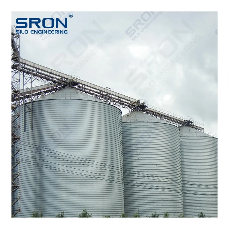 SRON More available space galvanized storage grain silo poultry feed silo for sale