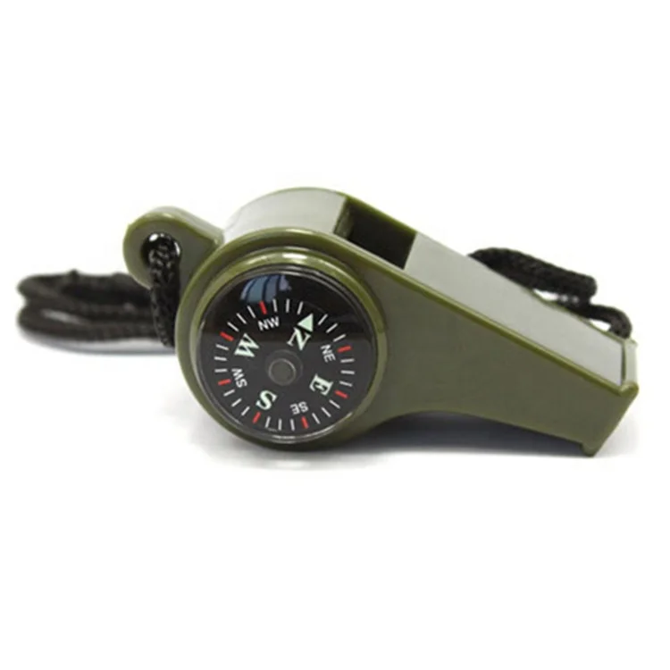 3 in 1 Emergency Whistle With Thermometer And Compass