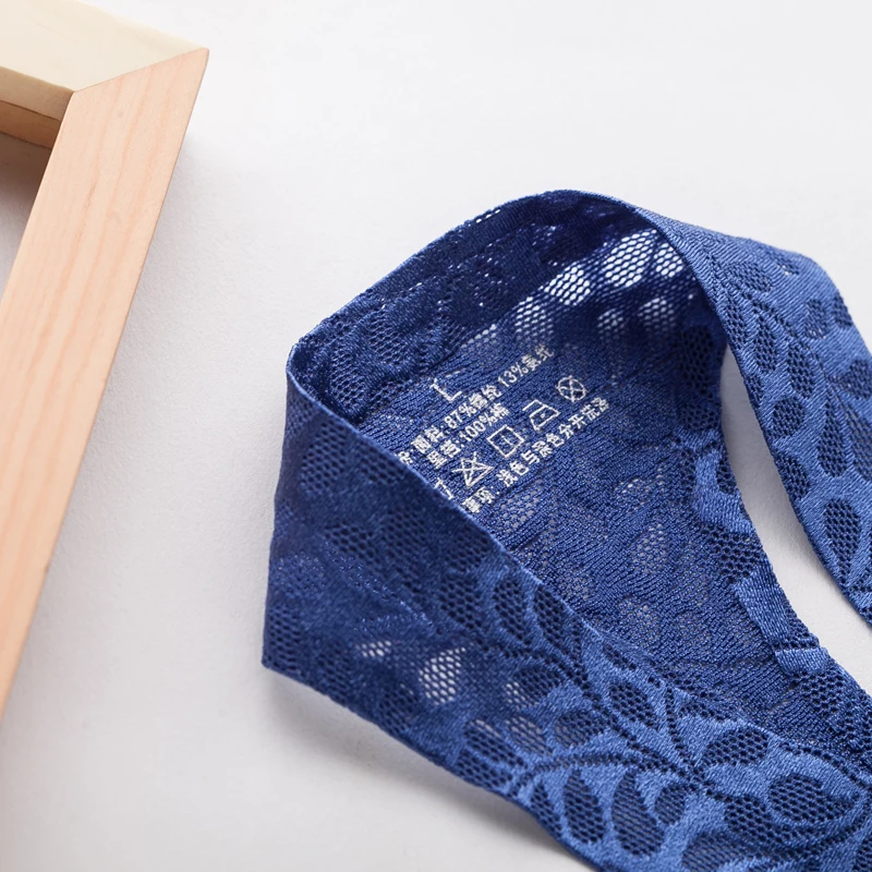 Lace Cotton T-Back Panties Breathable Seamless Floral Sexy Thong Lady Open Thong Panty