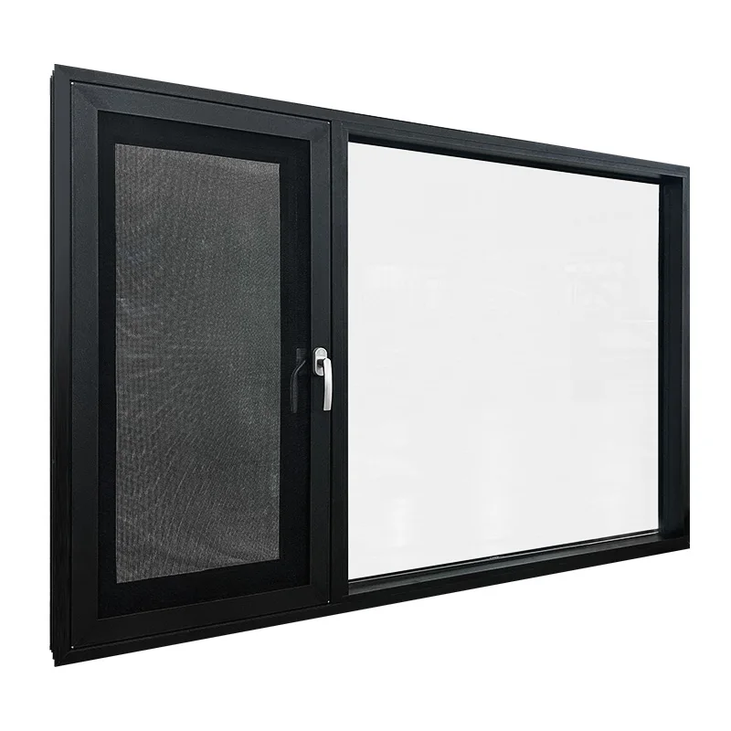 Hihaus custom soundproof double glazed aluminium casement windows in china