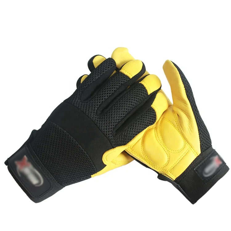 
Wholesale Customized Good Quality Cowhide Outdoor Shock Absorbing Gloves 