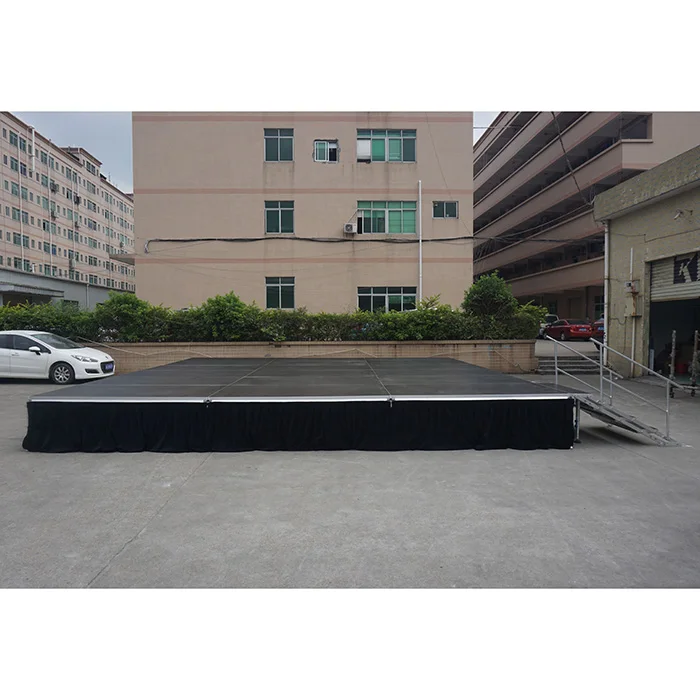 lighting box truss with movable aluminum stage