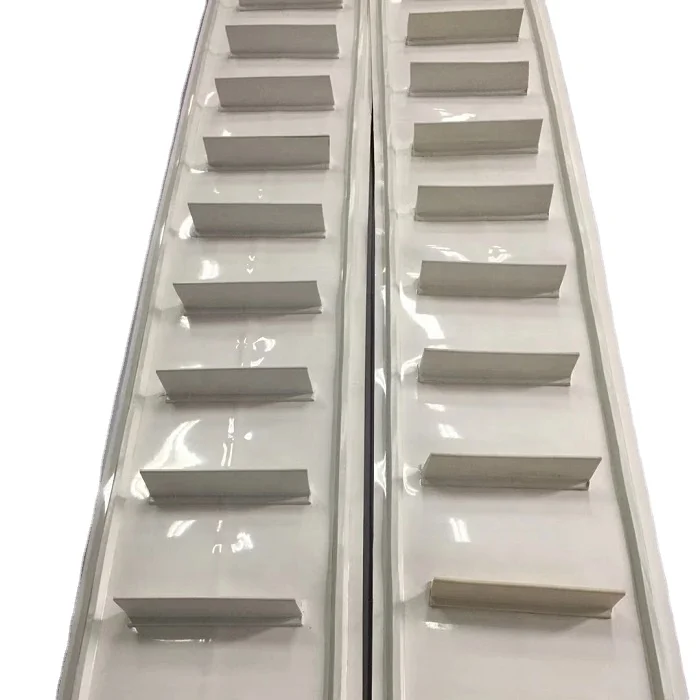 Smooth White Pattern White  PVC Conveyor belt with Baffles