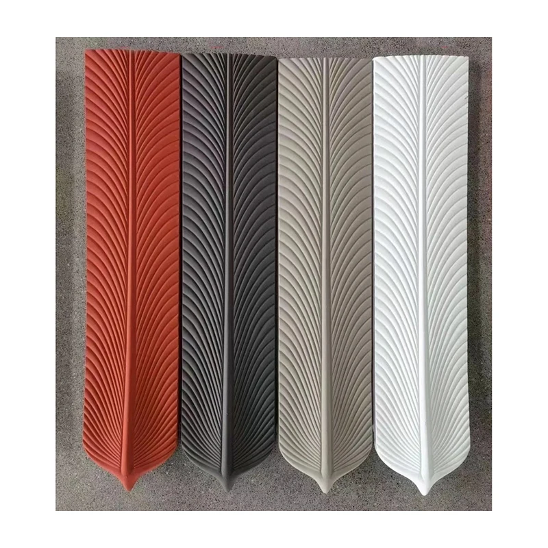Polyurethane decorative feather 3d wall panel art background wall panel made in China