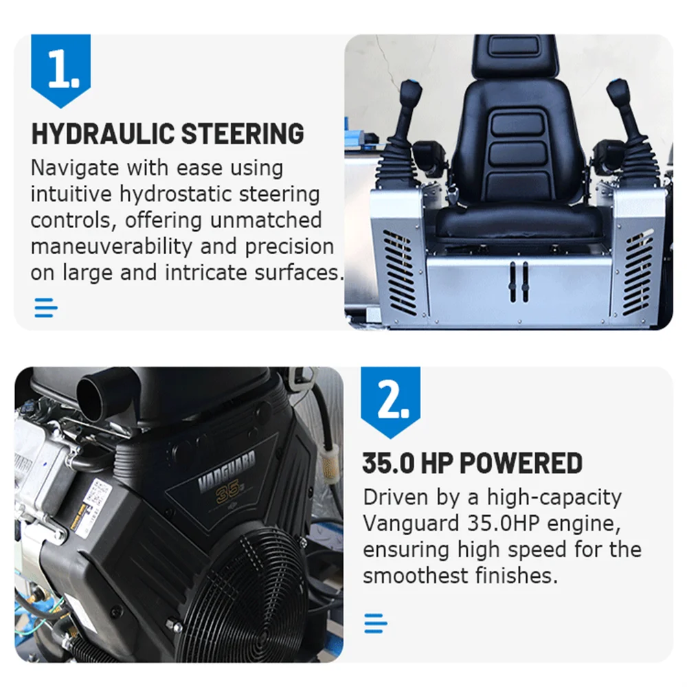 China Supplier Direct Sale Formac Steering Control Remote Control Power Trowel For Sale Propane