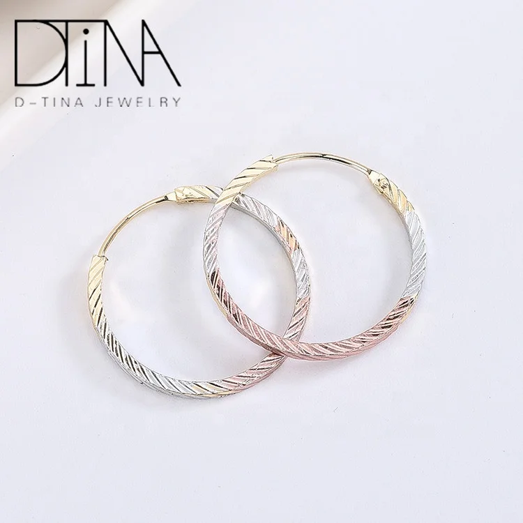 Hot product thread ring earrings three simple color fashion women