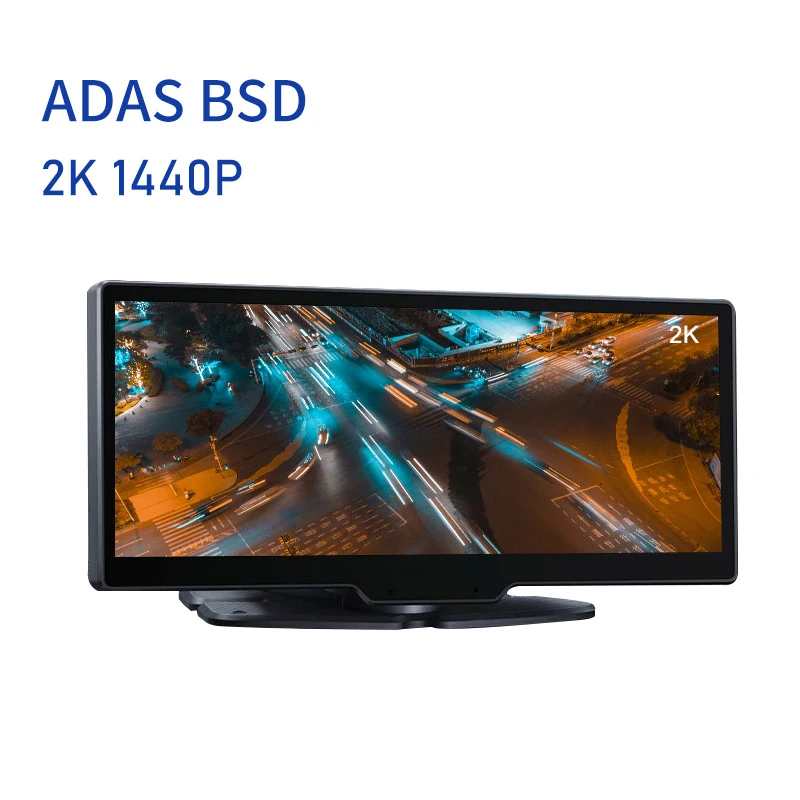 10.26 Inch Car DVR 2K 2560*1440P GPS Dash Cam Rearview Mirror Dashboard Dual Lens ADAS BSD Camera Driving Recorder