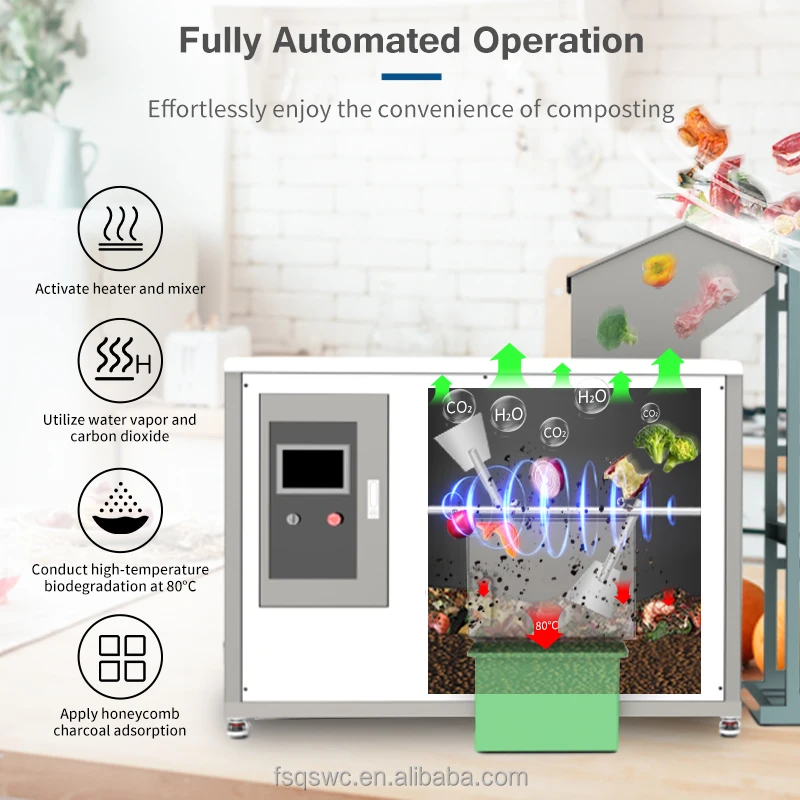 kitchen waste disposal food waste recycling machine food waste composter garbage disposal machine