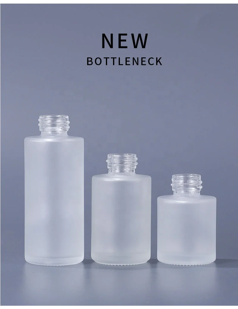 20ml 30ml 50ml Atomizer Frosted Flat Shoulder Clear Perfume Glass Bottle With Plastic Spray Bottles Cheap High Quality