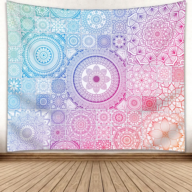 Customized Designed Psychedelic Fancy Mandala Style Decorative Wall Hanging Tapestry